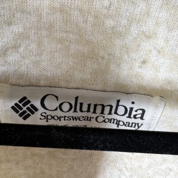Columbia Womens Sherpa Jacket Fleece Sz XL Ivory Long Sleeve High Neck Polyester - Picture 4 of 12
